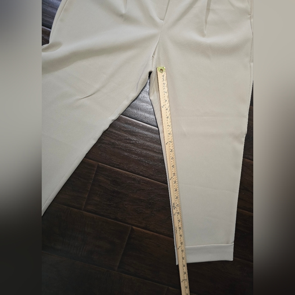 Loft Womens High Rise Straight Khacki Casual Pants Size Large - Picture 4 of 12